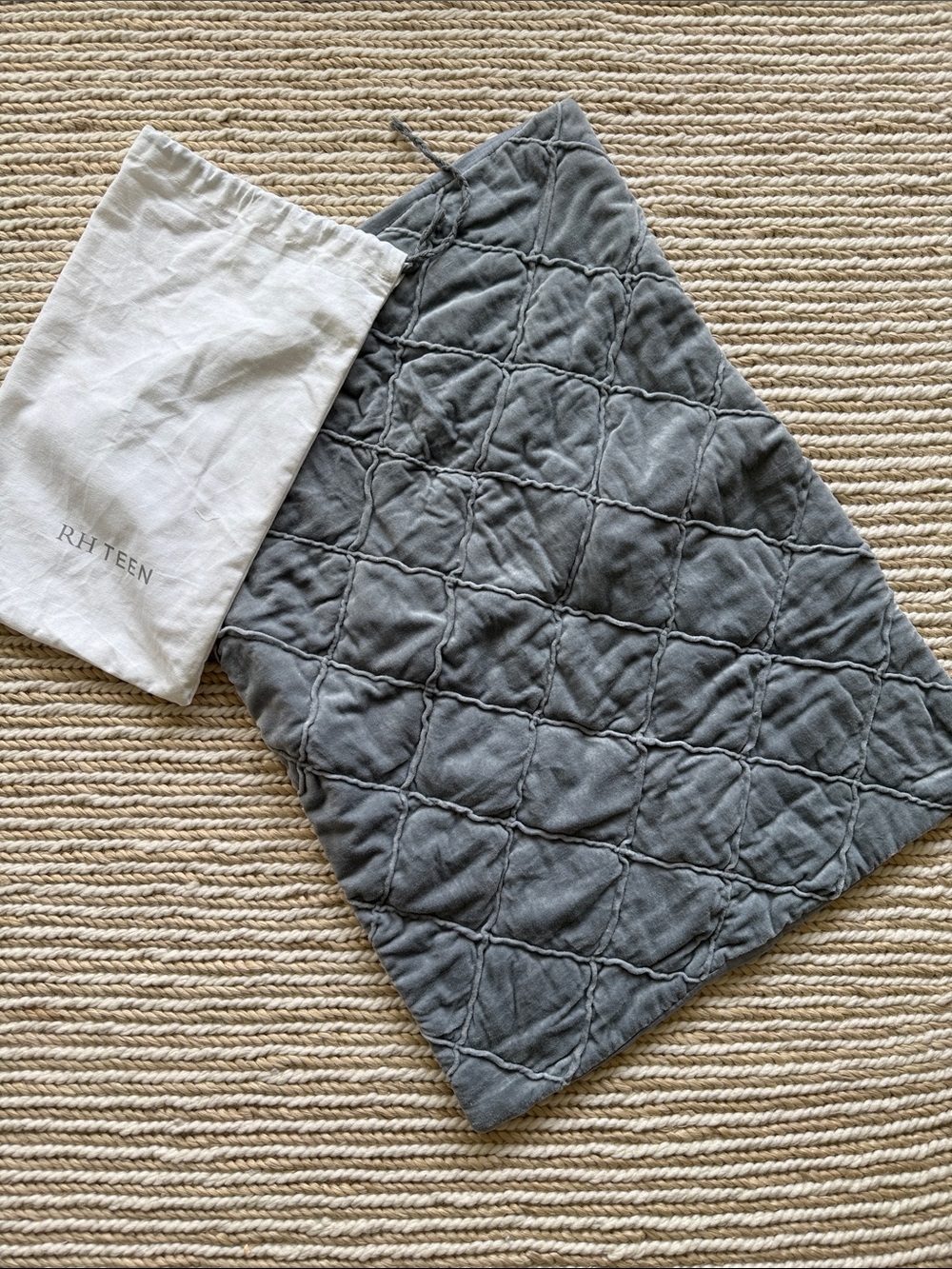 RH TEEN | HAND-STITCHED WASHED VELVET SHAM